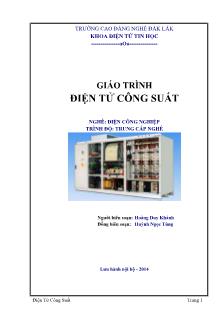 Giáo trình điện tử công suất - Hoàng Duy Khánh