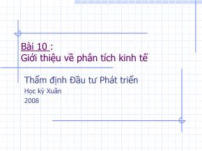 Giới thiệu về phân tích kinh tế