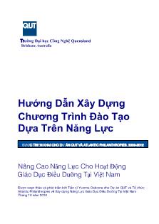 Hướng dẫn xây dựng chương trình đào tạo dựa trên năng lực