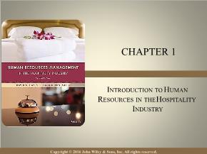 Introduction to Human Resources in the Hospitality Industry