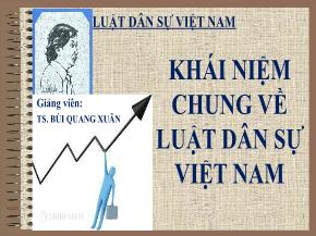 Khái niệm chung về luật dân sự Việt Nam