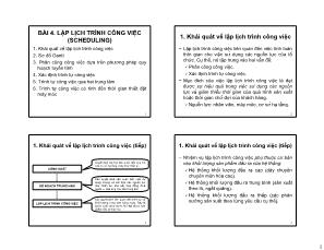 Lập lịch trình công việc (scheduling)
