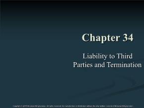 Liability to Third Parties and Termination