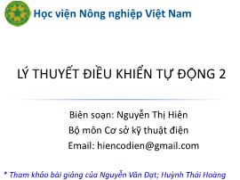 Lý thuyết điều khiển tự động 2