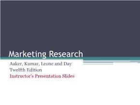 Marketing Research on The Internet