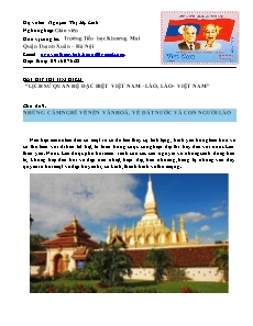 Những cảm nghĩ về nền văn hoá, về đất nước và con người Lào