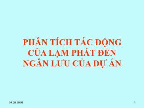 Phân tích tác động của lạm phát đến ngân lưu của dự án