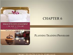 Planning Training Programs