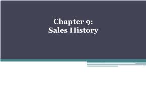 Sales History