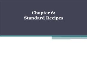 Standard Recipes