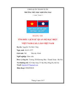 Tìm hiểu lịch sử quan hệ đặc biệt Việt Nam-Lào, Lào-Việt Nam