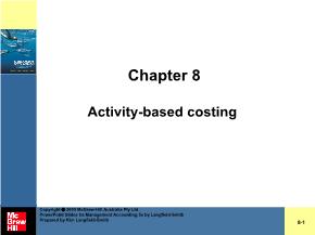 Activity-Based costing