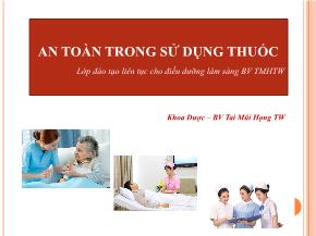 An toàn trong sử dụng thuốc