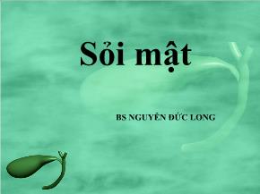 Bài giảng Sỏi mật - Nguyễn Đức Long