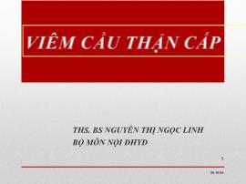 Bài giảng Viêm cầu thận cấp - Nguyễn Thị Ngọc Linh