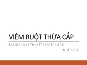 Bài giảng Viêm ruột thừa cấp - Lê Hùng