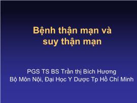 Bệnh thận mạn và suy thận mạn