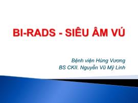 Bi-Rads - Siêu âm vú - Nguyễn Vũ Mỹ Linh