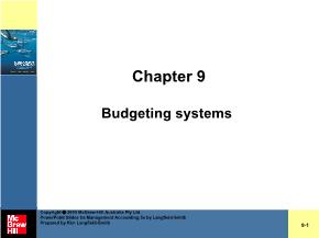 Budgeting systems