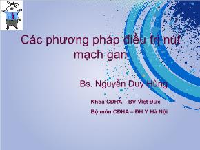 Các phương pháp điều trị nút mạch gan