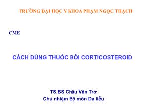 Cách dùng thuốc bôi corticosteroid