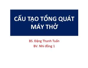 Cấu tạo tổng quát máy thở