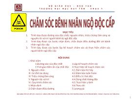 Chăm sóc bệnh nhân ngộ độc cấp