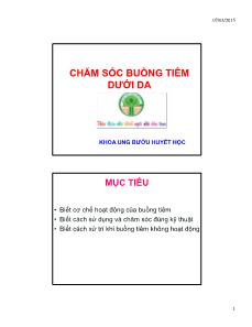 Chăm sóc buồng tiêm dưới da