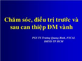 Chăm sóc, điều trị trước và sau can thiệp ĐM vành