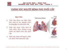 Chăm sóc người bệnh phù phổi cấp