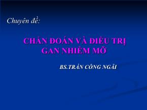 Chẩn đoán và điều trị gan nhiễm mỡ