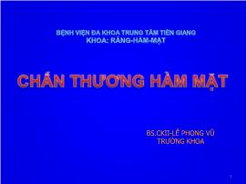 Chấn thương hàm mặt - Lê Phong Vũ