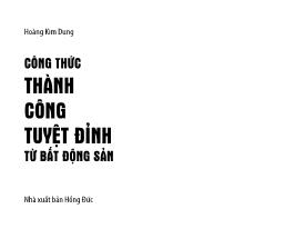 Công thức thành công tuyệt đỉnh từ bất động sản