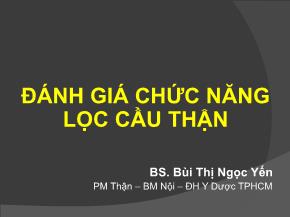 Đánh giá chức năng lọc cầu thận