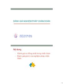 Đánh giá nghiệm pháp chẩn đoán