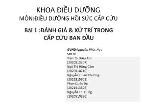 Đánh giá & xử trí trong cấp cứu ban đầu