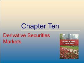 Derivative Securities Markets
