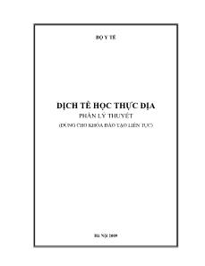 Dịch tễ học thực địa - Phần lý thuyết