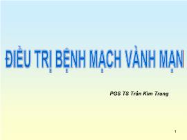 Điều trị bệnh mạch vành mạn - Trần Kim Trang