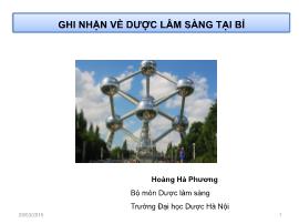 Ghi nhận về dược lâm sàng tại Bỉ