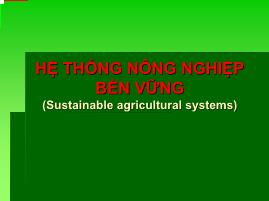 Hệ thống nông nghiệp bền vững