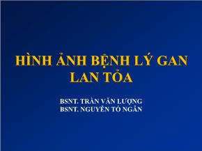 Hình ảnh bệnh lý gan lan tỏa