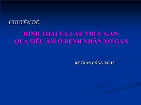 Hình thái và cấu trúc gan qua siêu âm ở bệnh nhân xơ gan