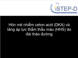 Hôn mê nhiễm ceton acid (DKA) và tăng áp lực thẩm thấu máu (HHS) do đái tháo đường