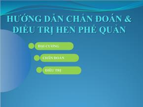 Hướng dẫn chẩn đoán & điều trị hen phế quản