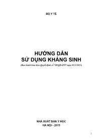 Hướng dẫn sử dụng kháng sinh