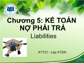 Kế toán nợ phải trả