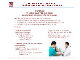 Kỹ năng giao tiếp, hỏi bệnh & khai thác bệnh sử - Tiền sử cơ bản