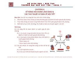 Kỹ năng hỏi - Khám lâm sàng & các thủ thuật cơ bản về nội tiết