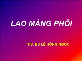 Lao màng phổi - Lê Hồng Ngọc